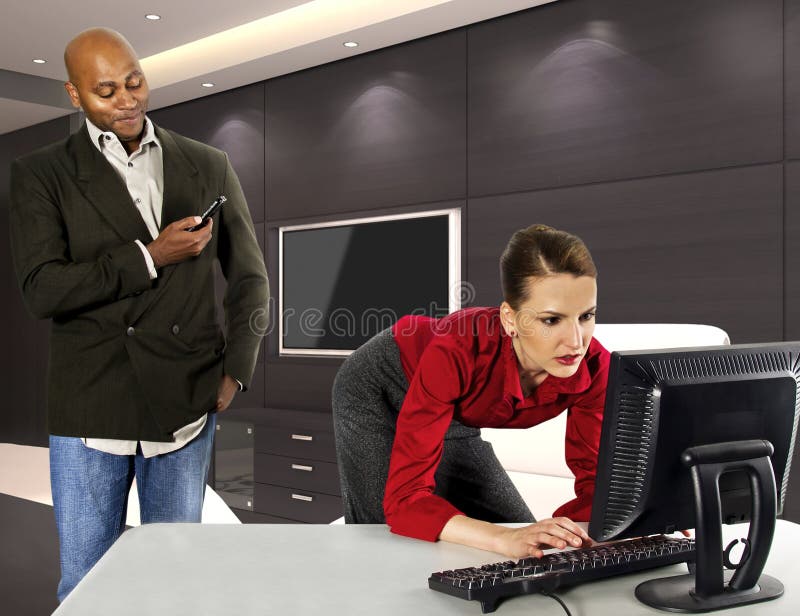 claude lambert add secretary bent over photo
