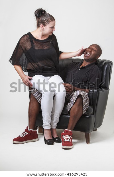 amber smith johnson add woman sitting in mans face image