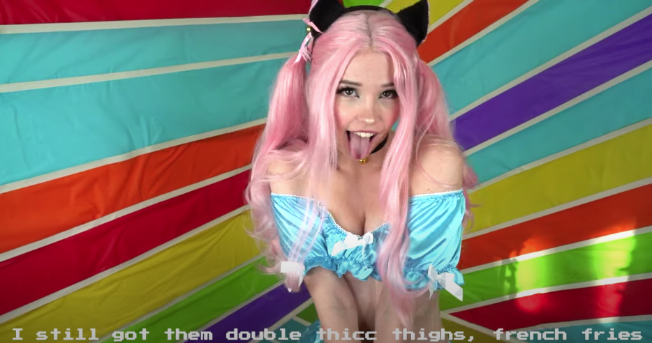 Belle Delphone Onlyfans Leak hogtied and barefoot enlarged clit pics