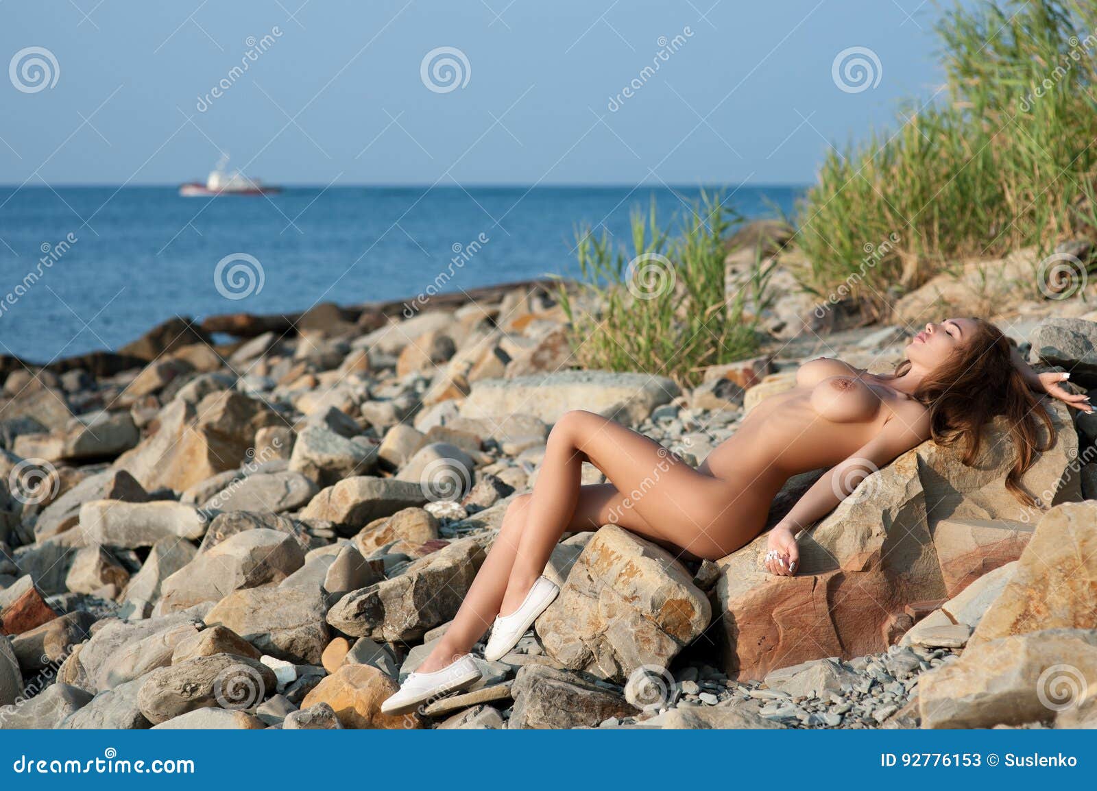amber mcclaine add naked beach breasts photo